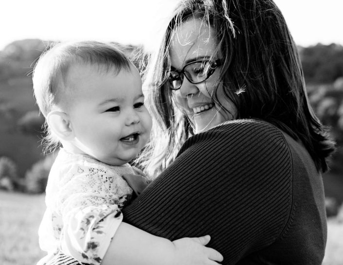 mother and daughter laughing together